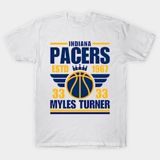 Indiana Pacers Turner 33 Basketball Retro T-Shirt